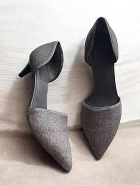Vince. Pointed D'Orsay Kitten Heels